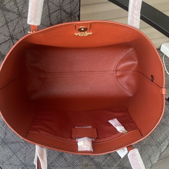 Coach City Tote Bag Purse In Signature Canvas With Sticker Print Rexy - Picture 8 of 10